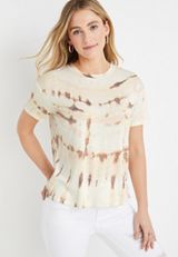 24/7 Flawless Tie Dye Crew Neck Boyfriend Crop Tee, , small