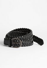 Black Braided Belt, BLACK, small