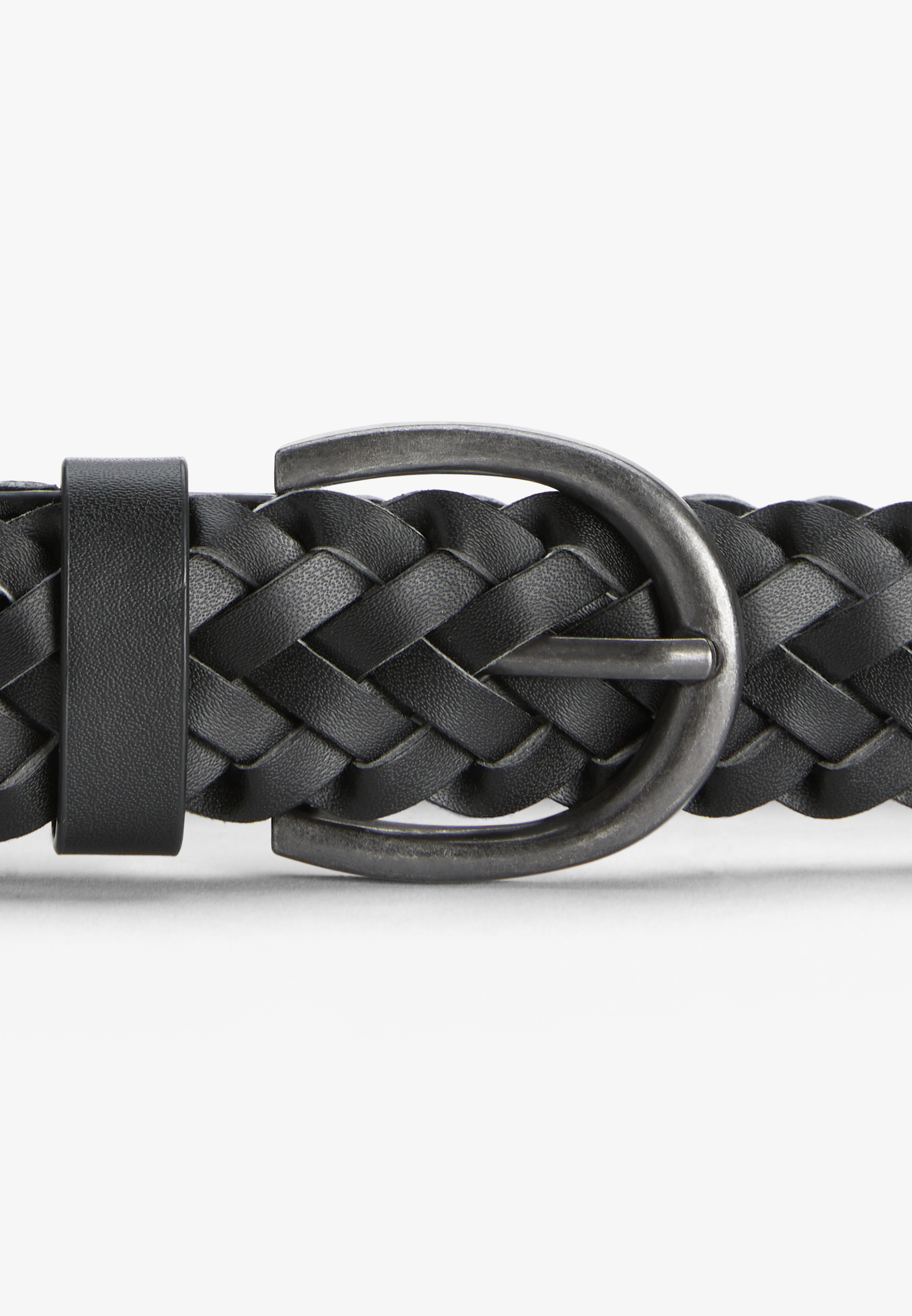 Plus Size Black Braided Belt, C106, large