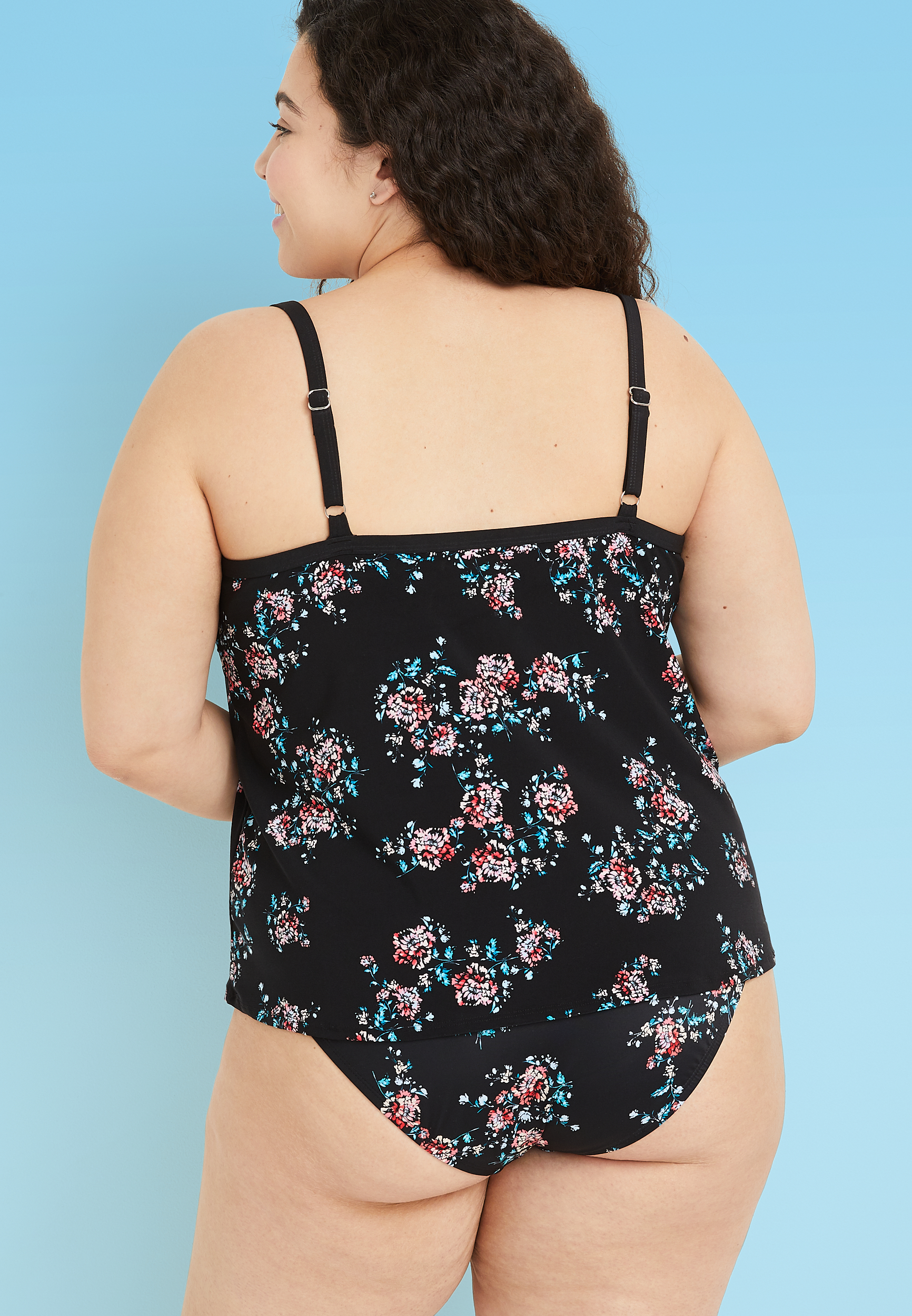 Hanky Hem Tankini Swim Top, C1756, large