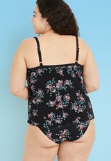 Hanky Hem Tankini Swim Top, C1756, small