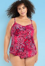 Hanky Hem Tankini Swim Top, , small