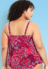 Hanky Hem Tankini Swim Top, , small