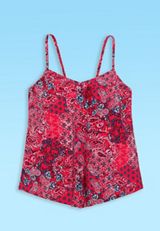 Hanky Hem Tankini Swim Top, , small