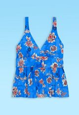 American Beach&trade; Peplum Tankini Top, , small