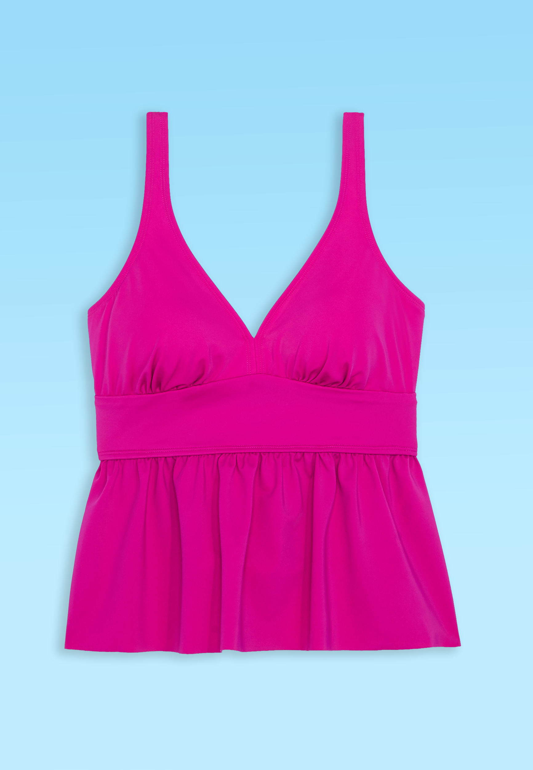 HFS American Beach&trade; Peplum Tankini Top, C2221, large