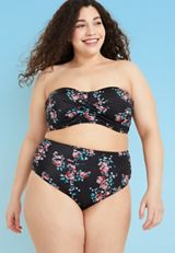 American Beach&trade; Banded High Waisted Bikini Bottom, , small