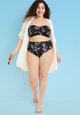 American Beach&trade; Banded High Waisted Bikini Bottom, , small
