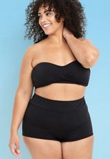 HFS American Beach&trade; Black Banded High Waisted Boyshort, C106, small