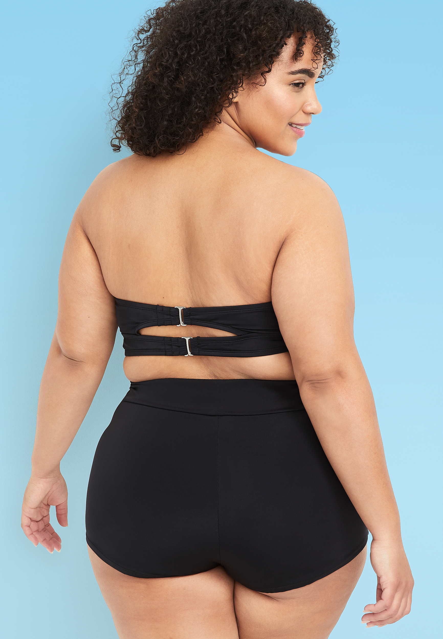 HFS American Beach&trade; Black Banded High Waisted Boyshort, C106, large