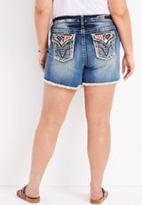 Plus Size Vigoss&reg; Heritage Americana Flap Pocket High Rise 6in Short, C3337, small
