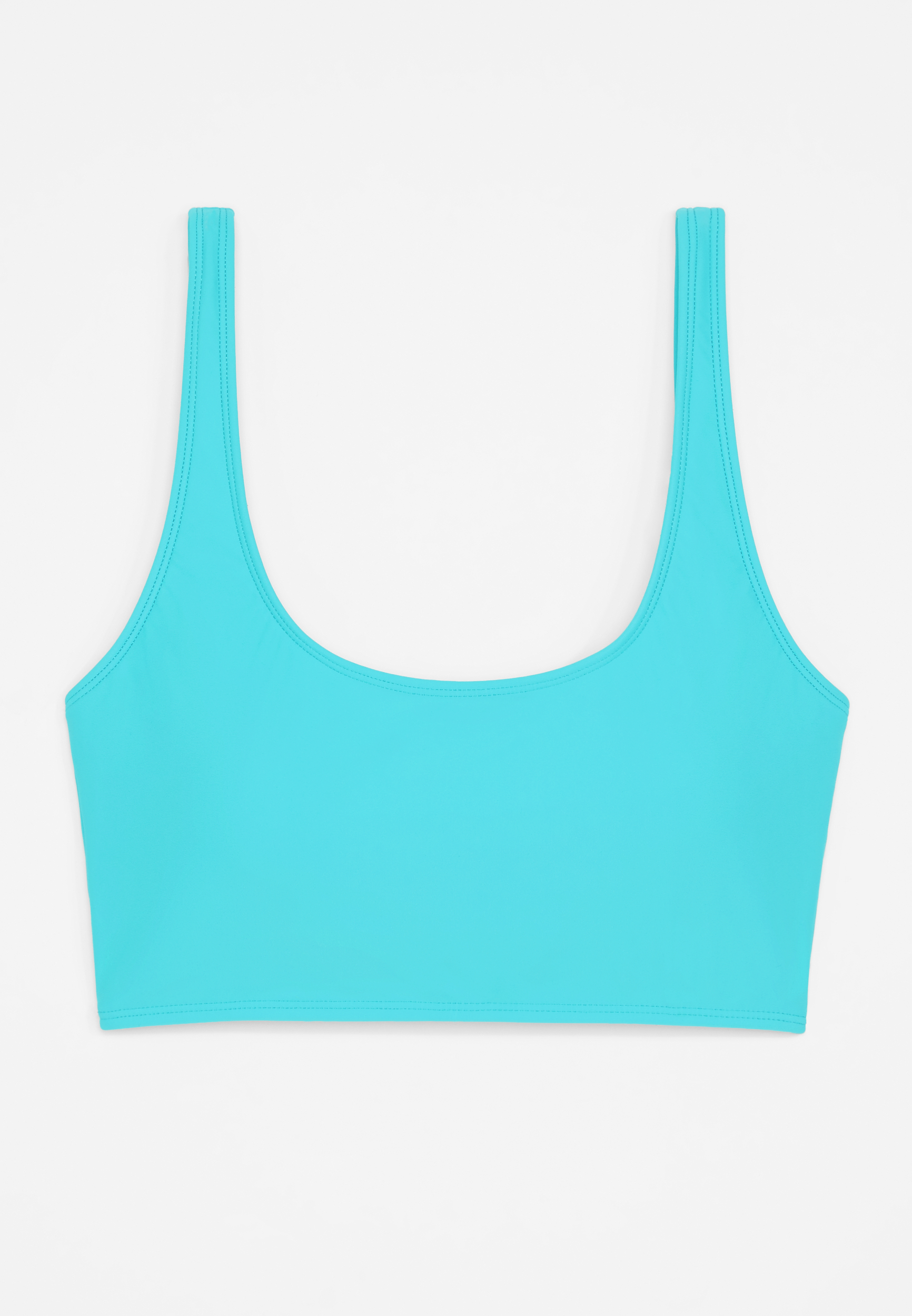 Scoop Neck Longline Bikini Swim Top, C4071, large