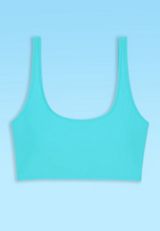 Scoop Neck Longline Bikini Swim Top, C4071, small