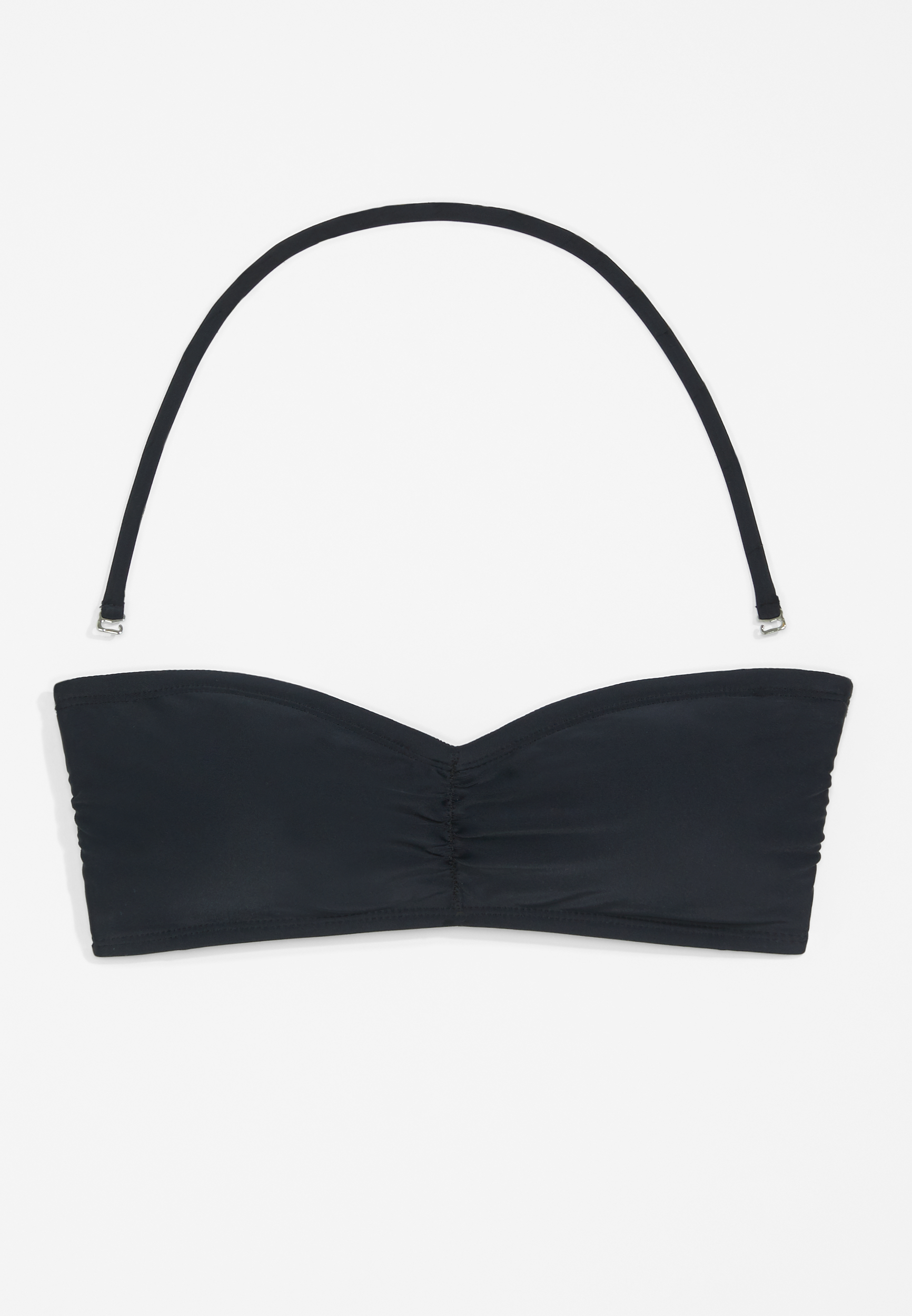 Cinched Front Bandeau Bikini Swim Top