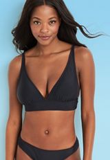Plunge Triangle Bikini Swim Top, C106, small