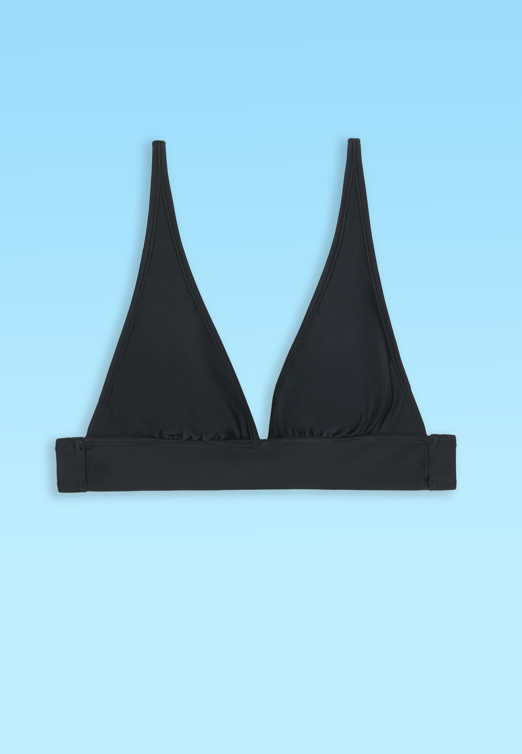 Plunge Triangle Bikini Swim Top, C106, large