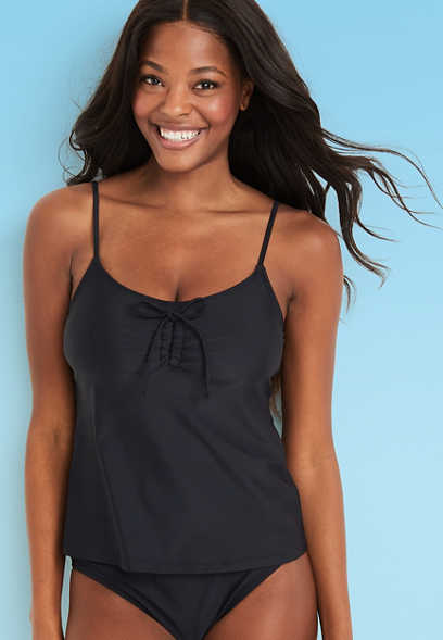 IndigoSky™ Cinched Front Tankini Top