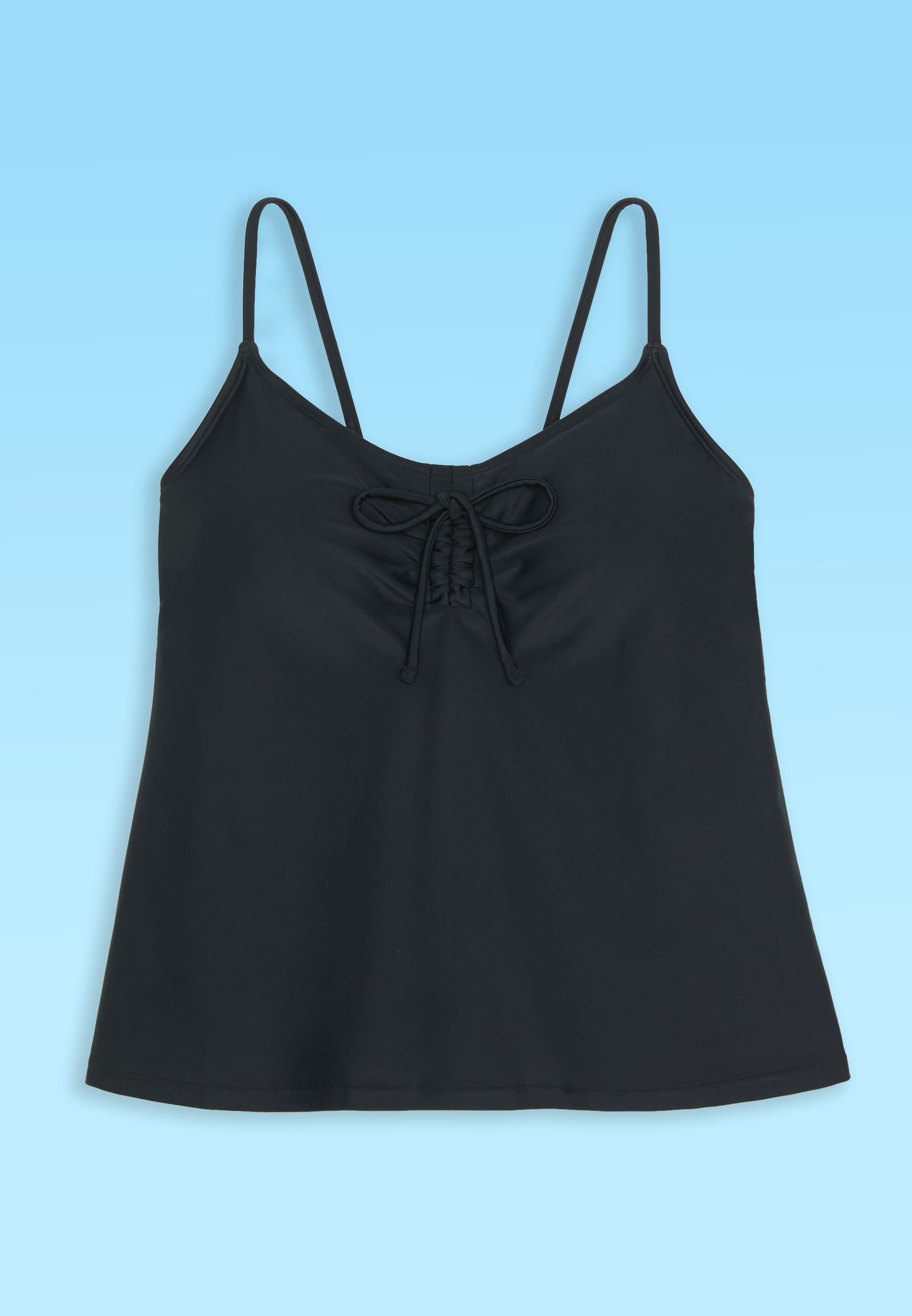 Cinched Front Tankini Swim Top, C106, large