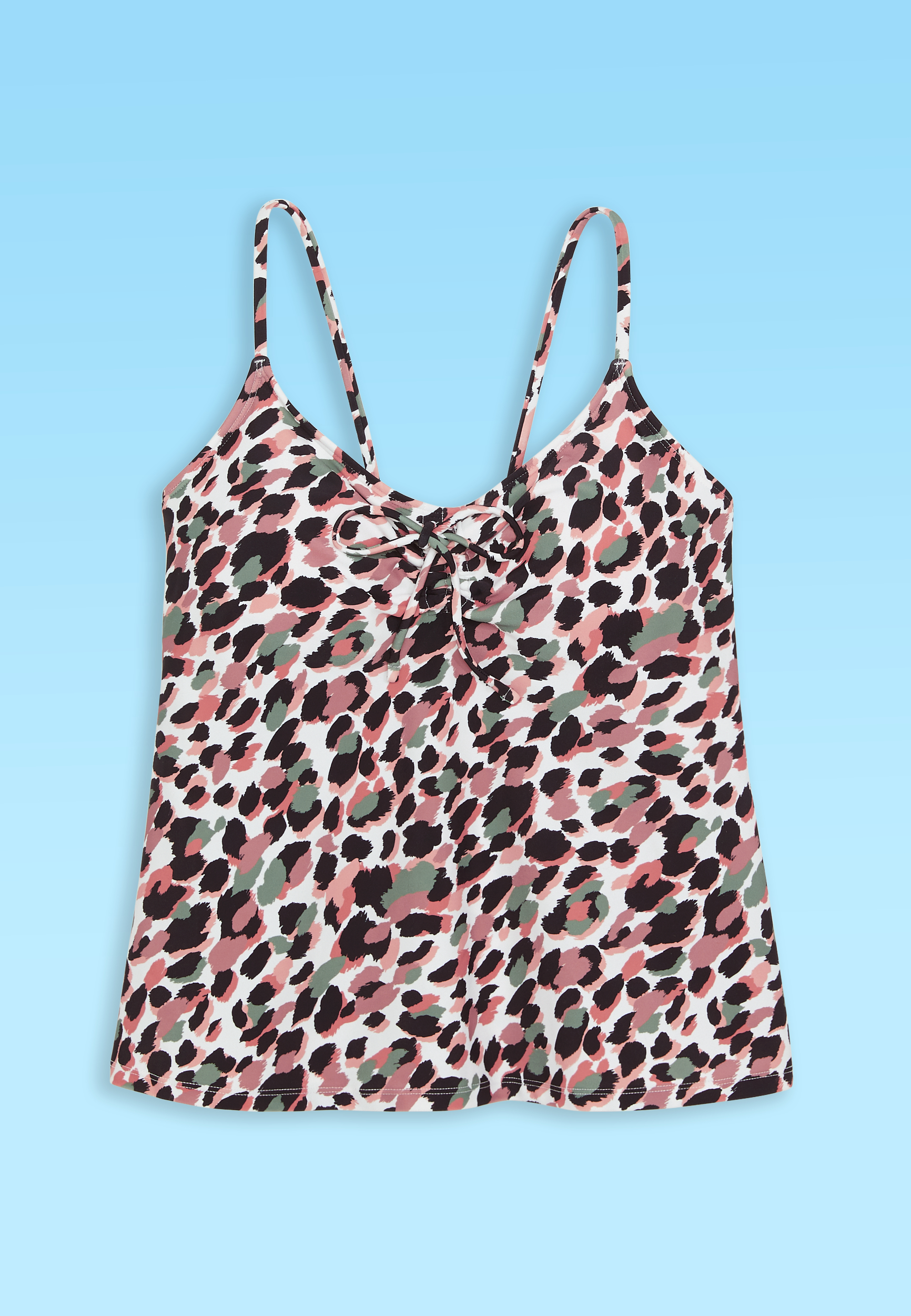 Cinched Front Tankini Swim Top