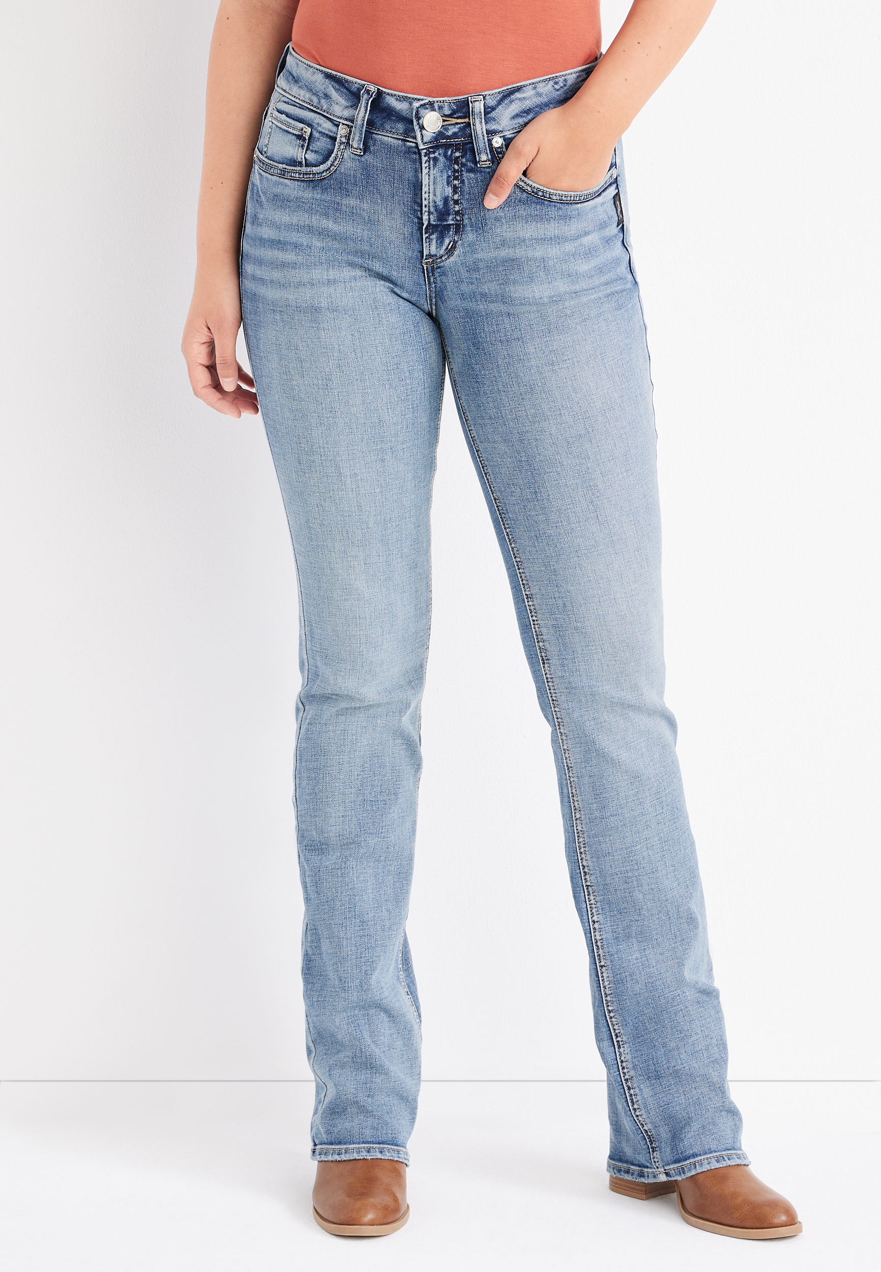 Silver Jeans Co.® Suki Slim Boot Curvy Mid Rise Jean