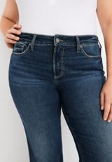 Plus Size Silver Jeans Co.&reg; Suki Bootcut Curvy Mid Rise Jean, DARK SANDBLAST, small