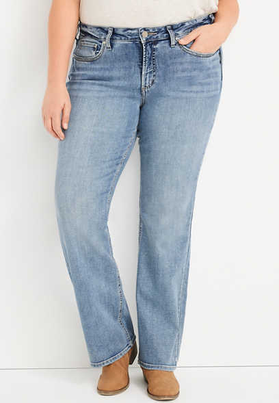 Plus Size Silver Jeans Co.® Suki Slim Boot Curvy Mid Rise Jean