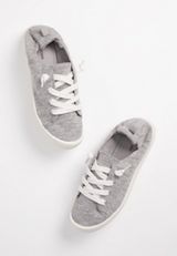 Mariah Gray Scrunch Back Sneaker, GRAY, small