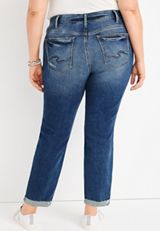 Plus Size Silver Jeans Co.&reg; Boyfriend Mid Rise Button Fly Jean, C3337, small
