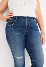 Plus Size Silver Jeans Co.&reg; Boyfriend Mid Rise Button Fly Jean, C3337, small