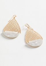 Gold Hinge Teardrop Earrings, GOLD, small
