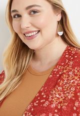 Gold Hinge Teardrop Earrings, GOLD, small