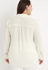 Plus Size Winona Button Down Blouse, C4673, small