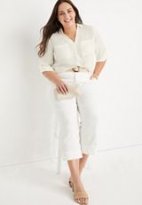 Plus Size Winona Button Down Blouse, C4673, small