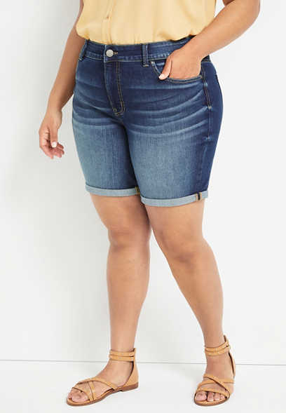 Plus Size m jeans by maurices™ Everflex™ High Rise 8in Bermuda Short