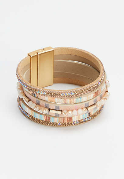 Multi Color Beaded Magnetic Bracelet