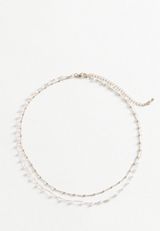 Pink Beaded Layered Necklace, , small