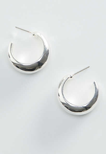 Sterling Silver Plated Hoop Earrings