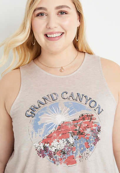 Plus Size Grand Canyon Graphic Tank