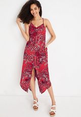 Paisley Halter Midi Dress, C6875, small