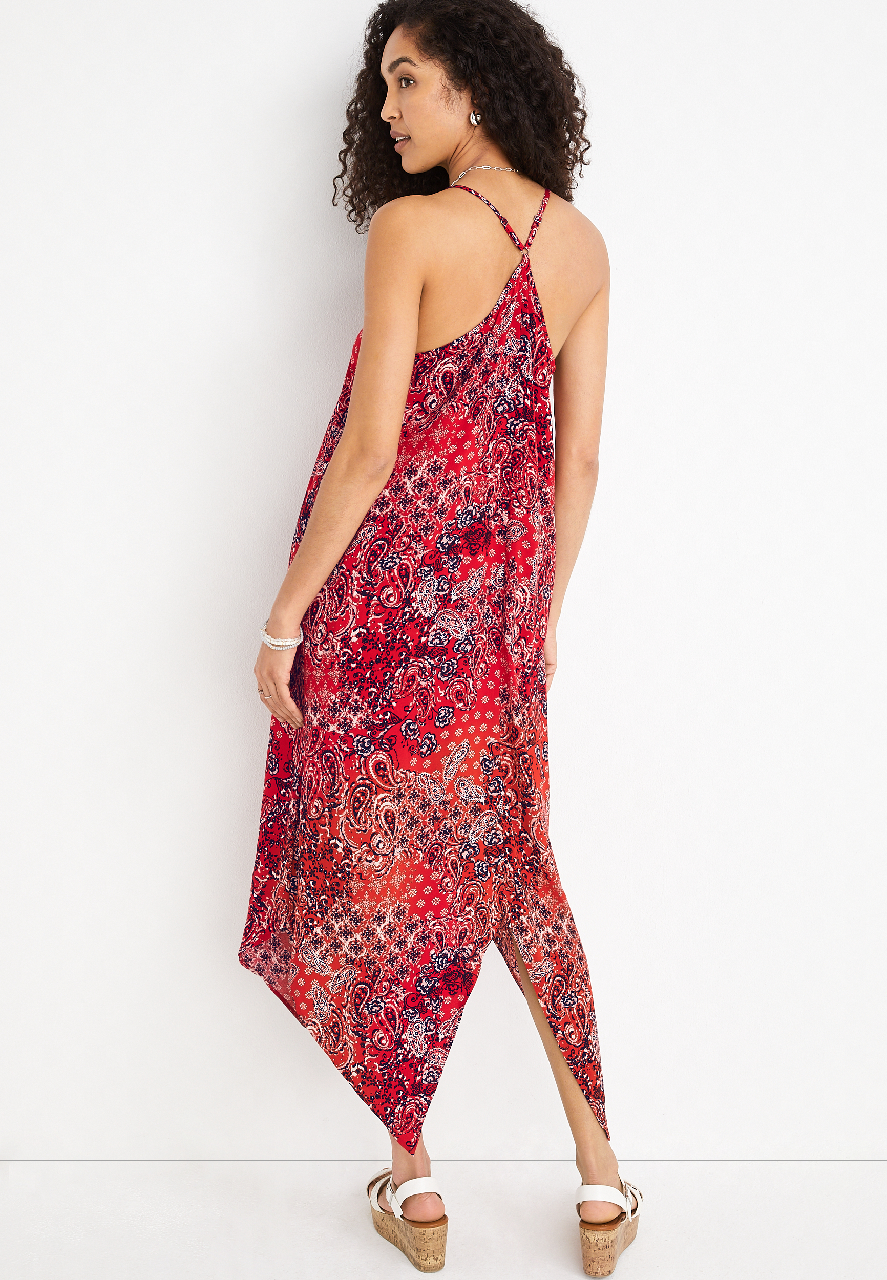 Paisley Halter Midi Dress, C6875, large