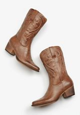 Estelle Tall Cowboy Boot, COGNAC, small