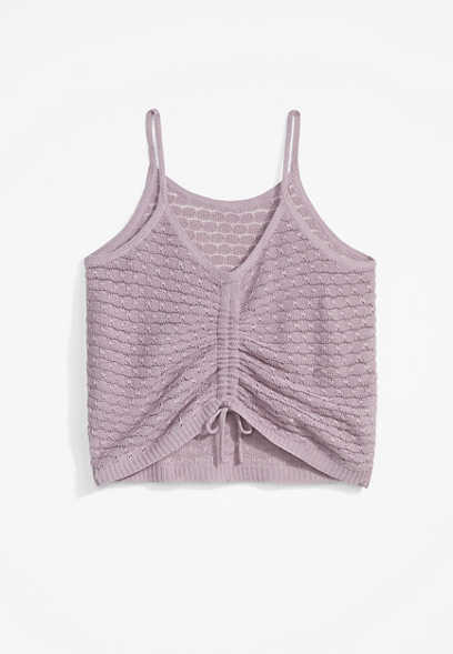 Girls Cinched Front Sweater Cami