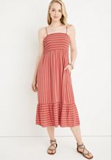 Striped Convertible Midi Dress, C2470, small