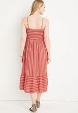 Striped Convertible Midi Dress, C2470, small