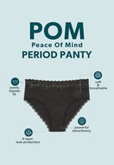 POM Black Period Hipster Panty, BLACK, small