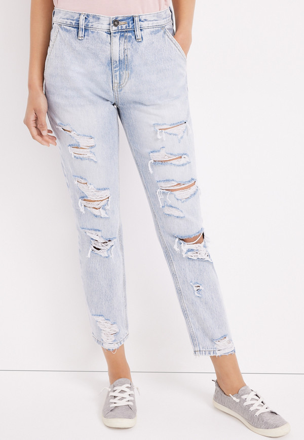 KanCan™ Nonstretch High Rise Ripped Boyfriend Jean | maurices