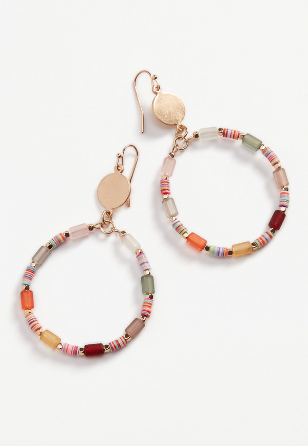 Multi Beaded Drop Earring | maurices