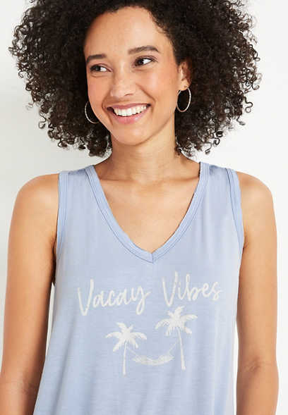 Vacay Vibes Graphic Tank Top