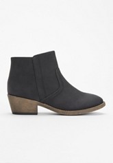 Mia sarah lace shop up wedge bootie