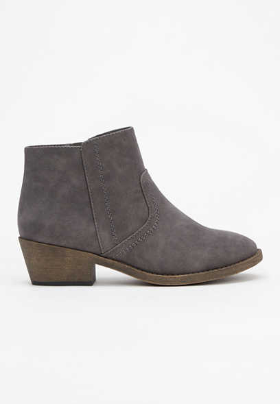 Abigail Gray Stitched Ankle Boot